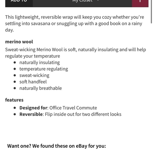 Lululemon Exaltation Wrap Black / Silver Ice - Picture 9 of 9